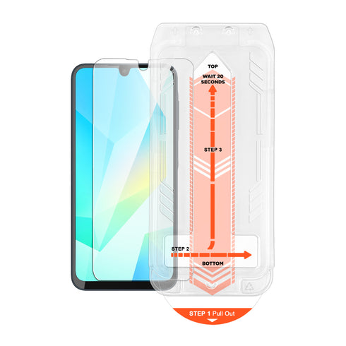 HyperGear Tempered Glass Screen Protector w/Installation Applicator Tray Galaxy A Series 16273